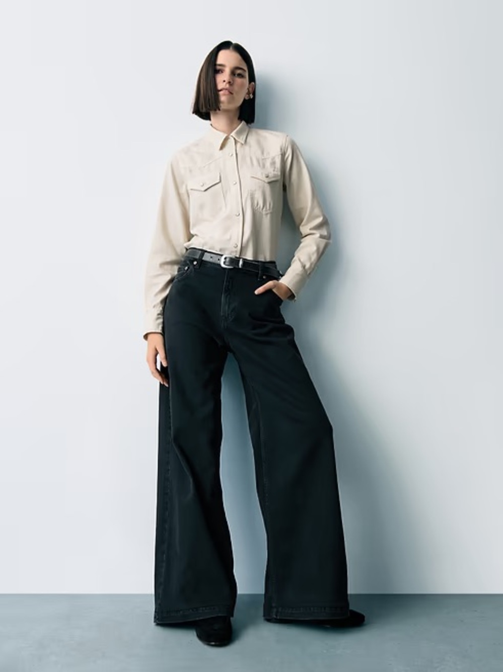 Gap Wide Leg High-Rise Women’s Stride Jeans - Black